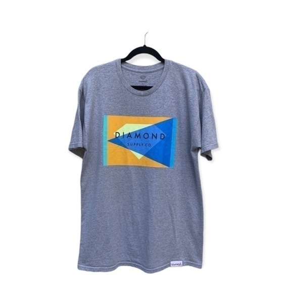 𝅺DIAMOND Supply Co. Grey Geometric Tee - Picture 1 of 11